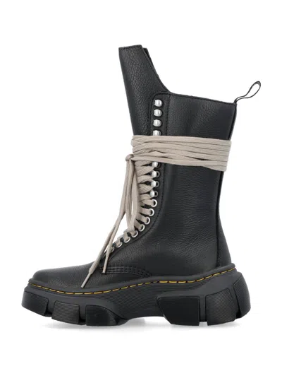 Shop Rick Owens X Dr. Martens 1918 Leather Dmxl Platform Boots In Black
