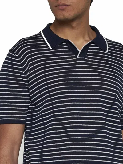 Shop Roberto Collina T-shirts And Polos In Navy Bco