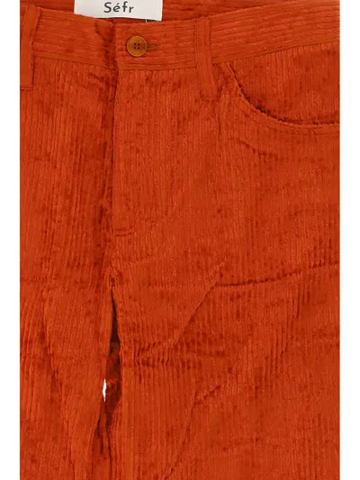 Shop Séfr Trousers In Scorched Cord