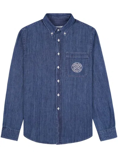 Shop Sporty And Rich Sporty & Rich Shirt In Blue Denim