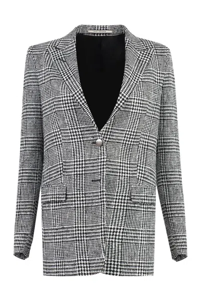 Shop Tagliatore J-bertha Prince Of Wales Checked Jacket In Grey