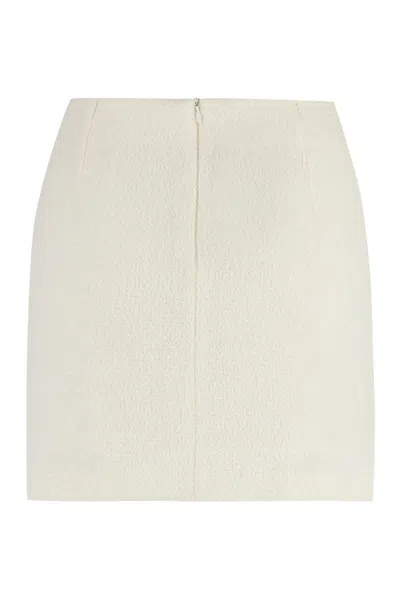Shop Tagliatore May Wool Mini Skirt In White