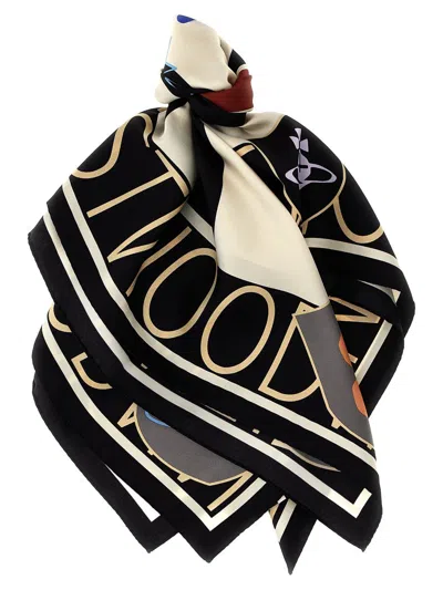 Shop Vivienne Westwood 'football Square' Scarf In Multicolor