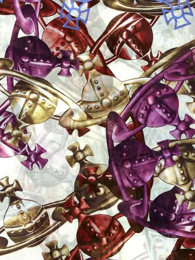 Shop Vivienne Westwood 'crazy Orb' Sarong In Multicolor