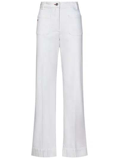 Shop Victoria Beckham Alina Jeans In Bianco