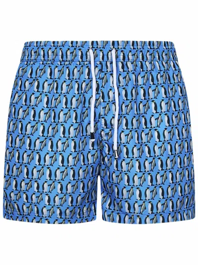Shop Franzese Collection Brad Pitt Swimsuit In Azzurro