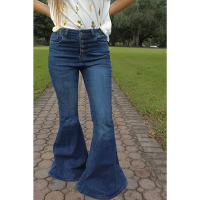 Shop Lucky & Blessed Flare Jean In Blue
