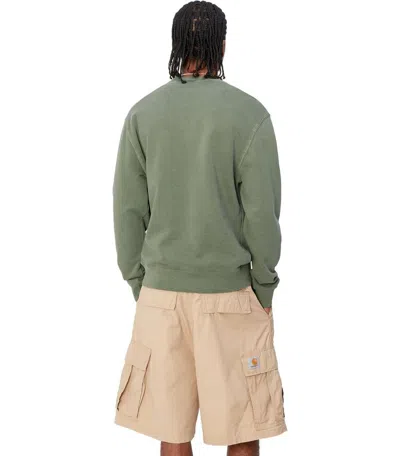 Shop Carhartt Wip  Duster Script Green Sweatshirt