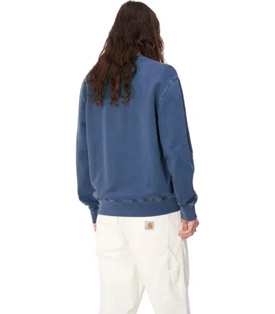 Shop Carhartt Wip  Duster Script Elder Sweatshirt In Blue
