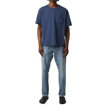 Corridor Organic Garment Dyed Tee In Midnight In Blue