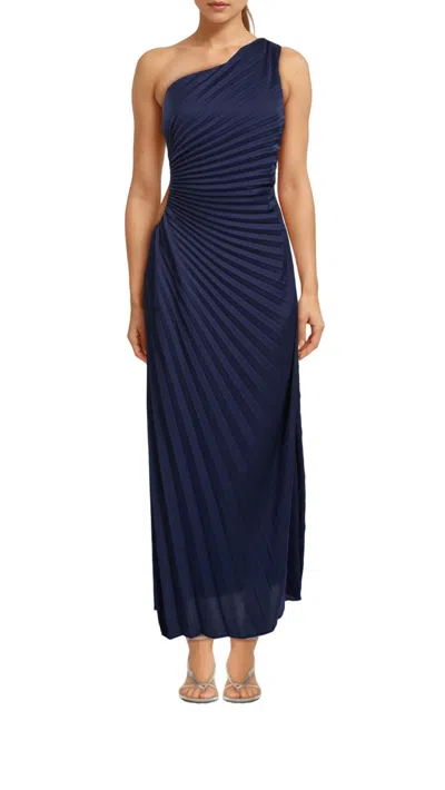 Shop Delfi Collective Solie Gown In Navy In Blue