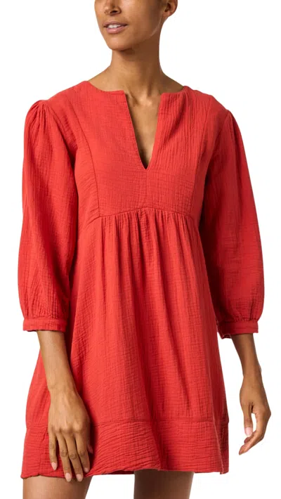 Shop Honorine Coco Cover-up Dress In Terracotta In Red