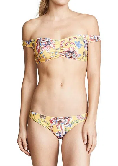 Shop L*space Women Ziggy Off Shoulder Strap Bikini Top Swimsuit In Sunshine Gold In Yellow
