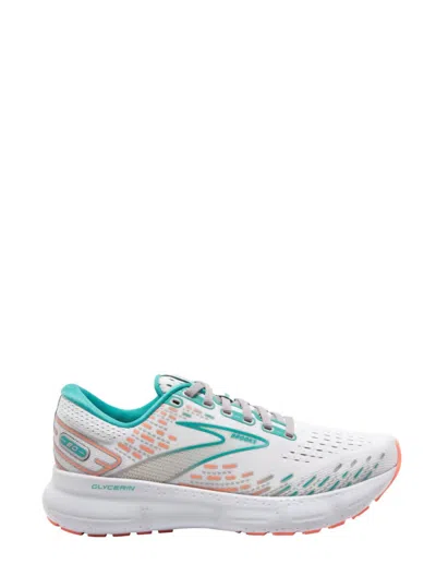 Shop Brooks Women's Glycerin 20 Running Shoes - B/medium Width In Oyster/latigo Bay/coral In Multi