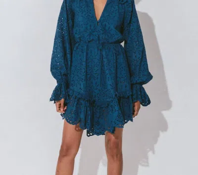 Shop Cleobella Fiona Mini Dress In Lapis In Blue