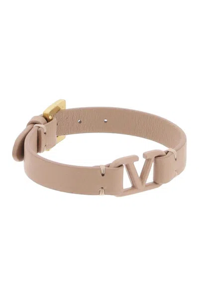 Shop Valentino Garavani Vlogo Signature Bracelet In Neutro