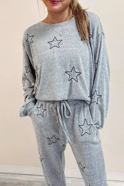 Shop Kori Star Sweatshirt In Heather Grey