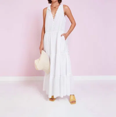 Shop Magali Pascal Sophia Maxi Dress In White Check In Multi