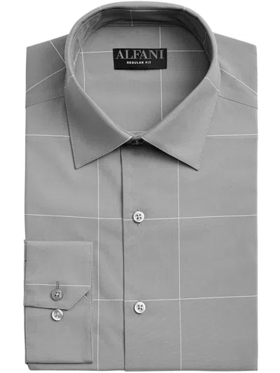 Shop Alfani Mens Check Print Slim Fit Button-down Shirt In Multi