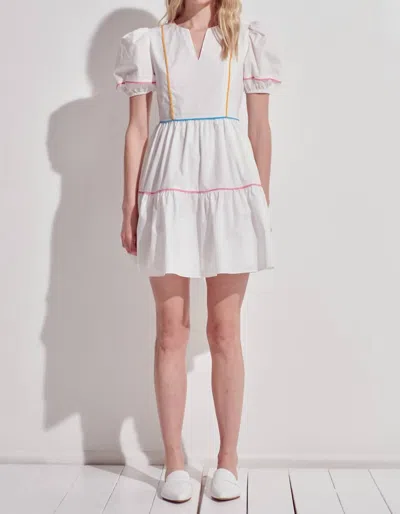 Shop English Factory Parker Piped Dress In White