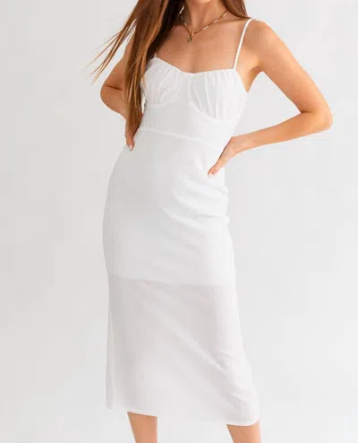 Shop Le Lis Midi Dress In Off White