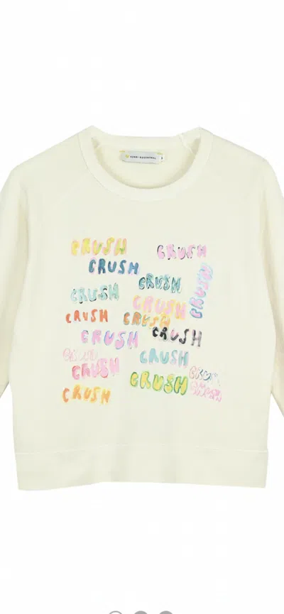 Shop Kerri Rosenthal Scout Sweatshirt In Summer Crush Ecru In Beige