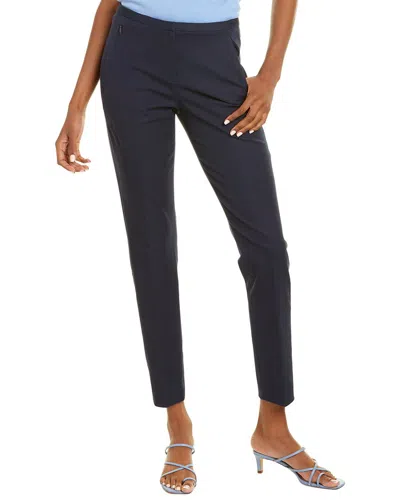 Shop Elie Tahari Jillian Wool-blend Slim Pant In Blue