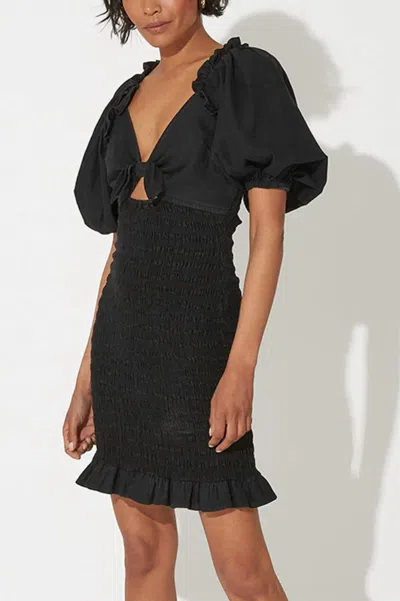 Shop Cleobella Camryn Mini Dress In Charcoal In Black