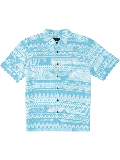 Shop Quiksilver Mens Aztec Collar Button-down Shirt In Multi