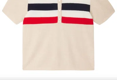 Shop Jumper1234 Short Sleeve Henley Shirt In Taupe Multi In Beige