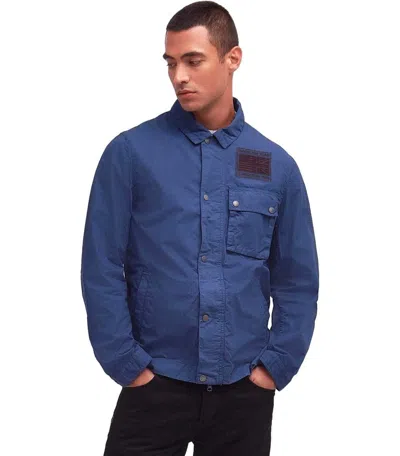 Shop Barbour International Workers Casual Cobalt Blue Jacket