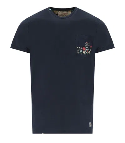 Shop Bob Naif Navy Blue T-shirt