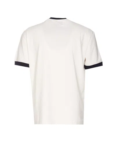 Shop Golden Goose T-shirts And Polos In Heritage White/ Dark Blue