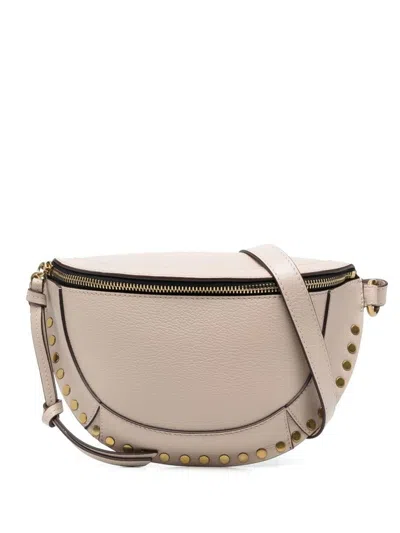 Shop Isabel Marant Belt Bag With Studs In Nude & Neutrals