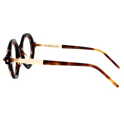 Kuboraum P18 Geometric-frame Glasses In Havana