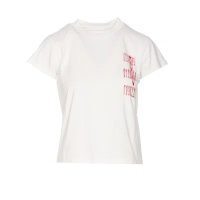 Shop Mm6 Maison Margiela T-shirts And Polos In Bianco