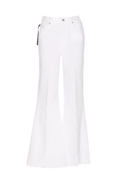 Shop Paige Trousers In Bianco
