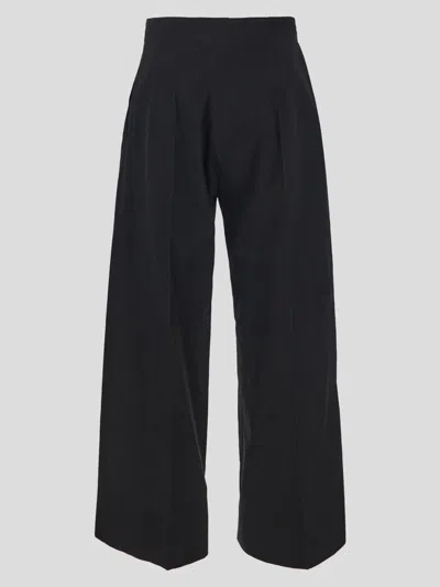 Shop Patou Iconic Long Trousers In Black