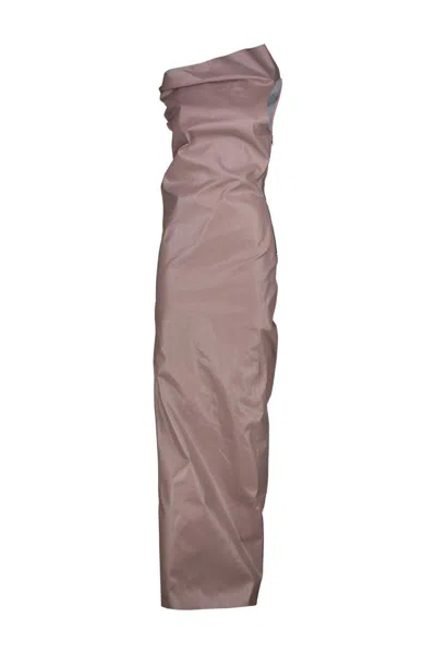 Shop Rick Owens Athena Denim Gown Clothing In Pink & Purple