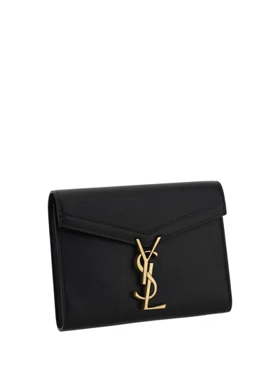 Shop Saint Laurent Wallets In Nero