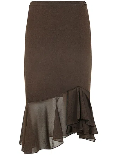 Shop Tom Ford Knitted Skirt Clothing In Brown