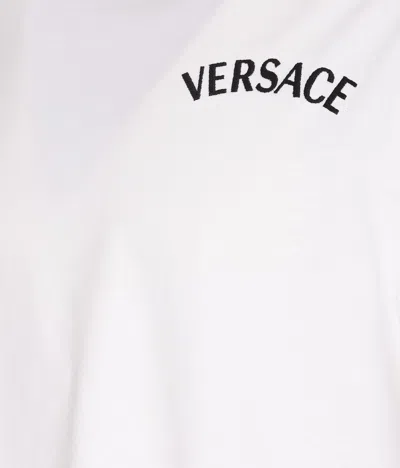 Shop Versace T-shirts And Polos In Bianco