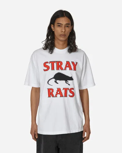 Shop Stray Rats Pixel Rodenticide T-shirt In White