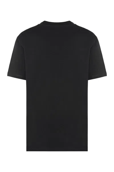 Shop Golden Goose Cotton Crew-neck T-shirt In Black