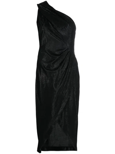 Shop Iro Melissia One-shoulder Short Dress In Black