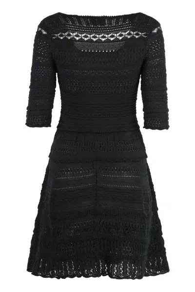 Shop Isabel Marant Étoile Embroidered Cotton Mini Dress In Black