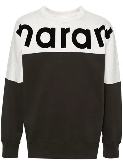 Shop Isabel Marant Howley Sweatshirt With Intarsia In Black