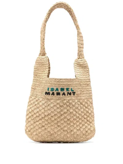 Shop Isabel Marant Small Praia Shoulder Bag In Nude & Neutrals
