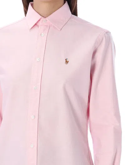 Shop Polo Ralph Lauren Oxford Cotton Shirt In Pink