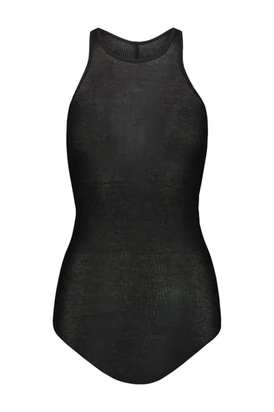 Shop Rick Owens Basic Rib Tank Top Clothing In Black
